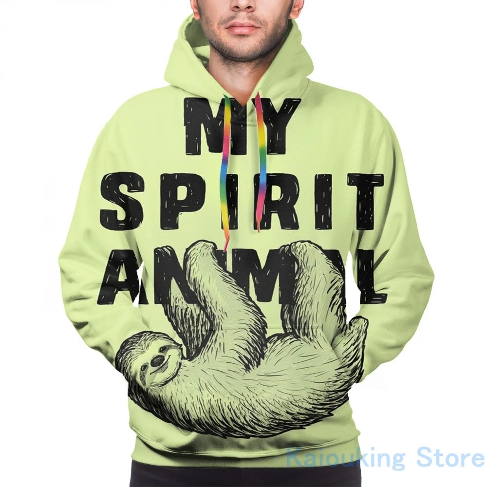 Женская Повседневная Толстовка с принтом my spirit animal(2)|Мужские толстовки и
