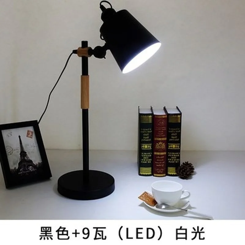 Современная Деревянная настольная лампа Скандинавская Европейская деревянная