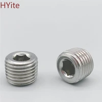 stainless steel 304 inner hex head 14 38 12 34 1 1 14 1 12 bspt male thread pipe fitting square head plug ss304