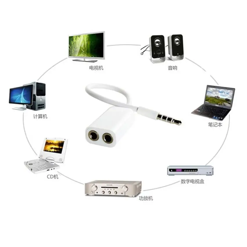 Разветвитель для наушников штырь-гнездо 3 5 мм |