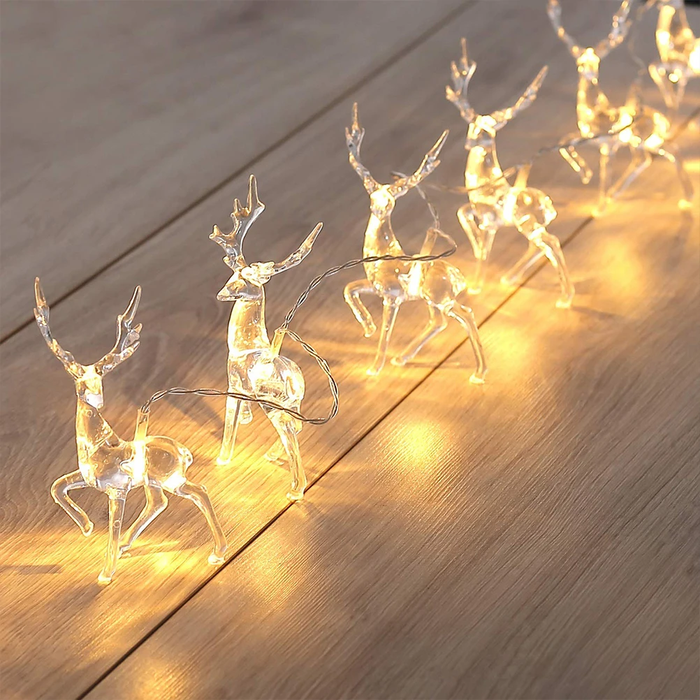 

LED Deer Battery Operated Christmas String Lights 10 LED String Lights Bedroom1