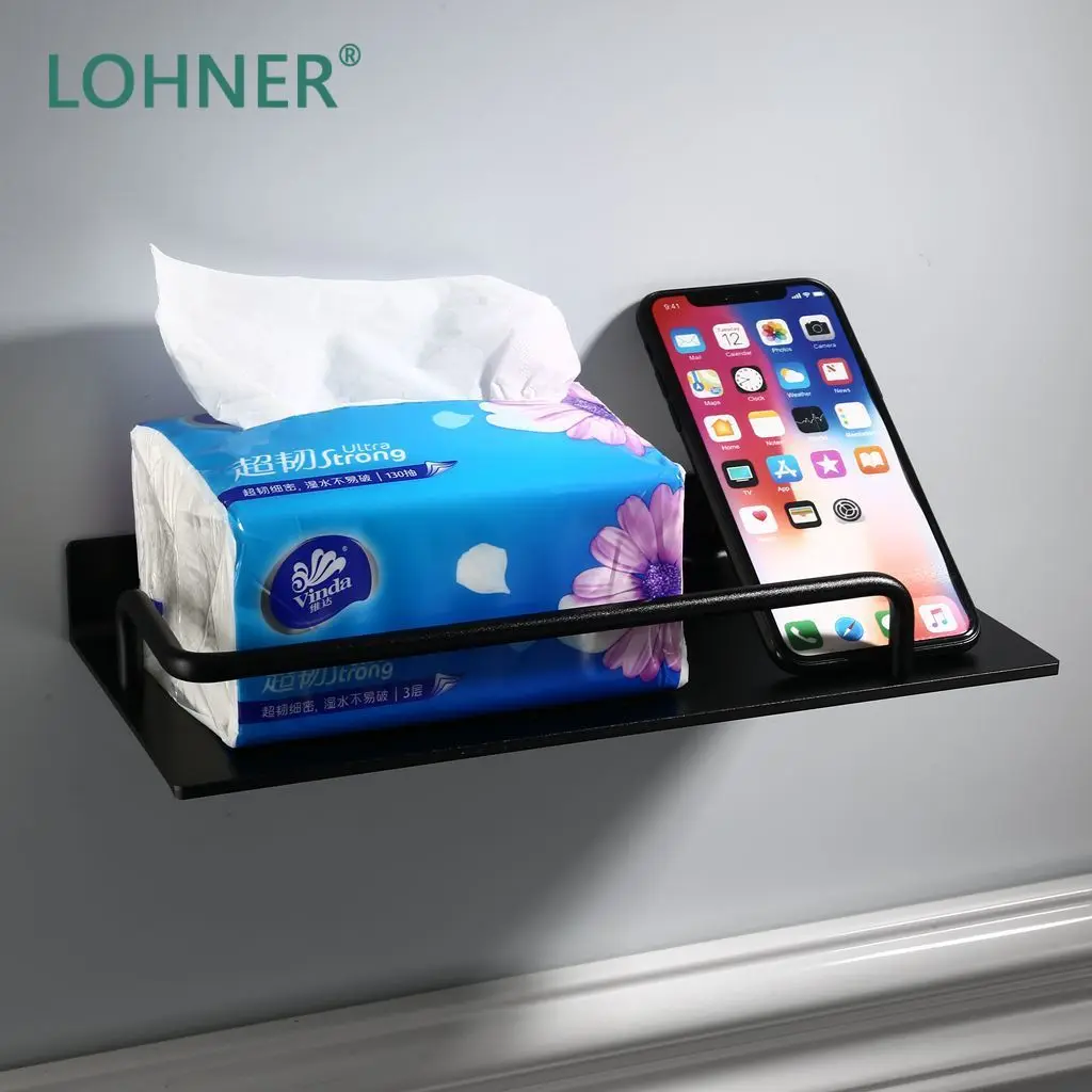 

Новый алюминиевый перфорированный поднос Lohner для ванной комнаты, держатель для рулона бумажных полотенец, держатель для туалетных рулонов,...