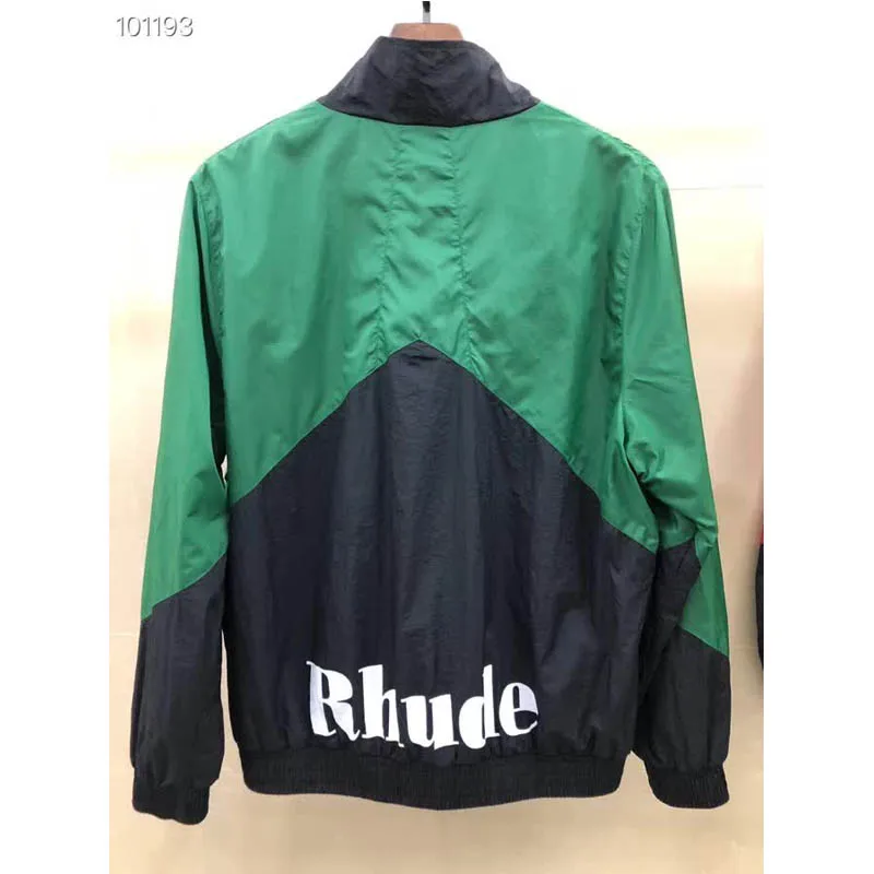 19SS куртка ревеня с принтом логотипа черные/зеленые куртки уличные мужские