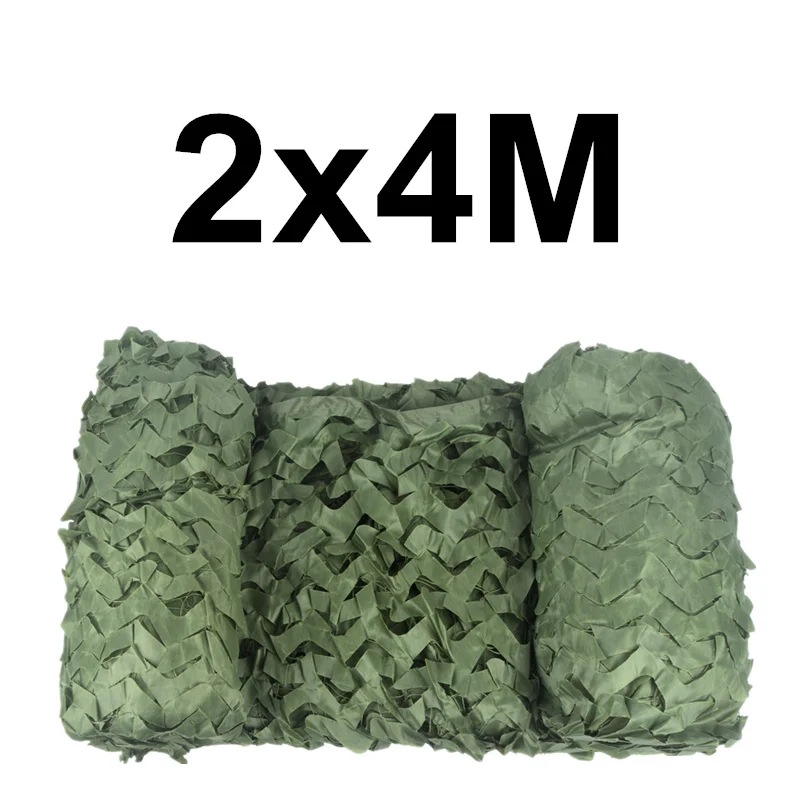 WELEAD 2x4 м усиленная камуфляжная сетка военный белый песок черная маскирующая сетка охотничий тент садовый тент скрытие 4x2 2x4 2*4 м - Цвет: Зеленый