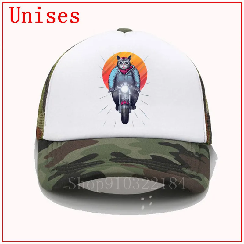 Sunset ездить Caferacer велосипед кошка мужские и женские бейсбольные кепки para hombre
