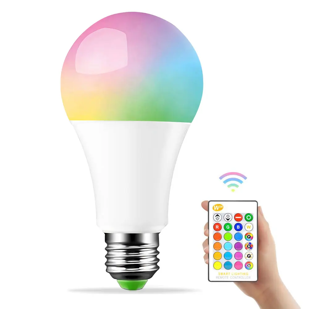 Светодиодный RGB светильник E27 16 цветов волшебный светодиодный E14 110 В 220 85 265 в
