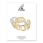 Кольцо женское регулируемое из серебра 925 пробы, золотого правильной геометрической формы, модный пробы, 925