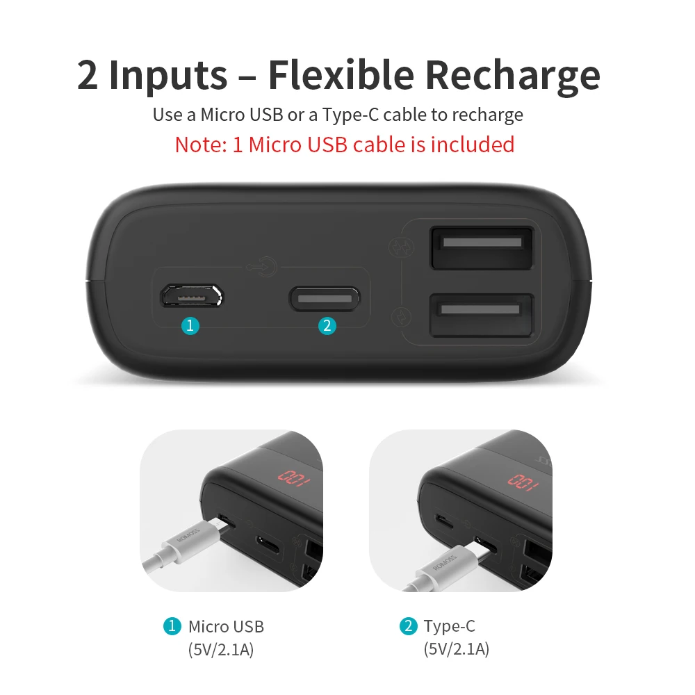 romoss ares 10 power bank 10000mah mini size charging poverbank mobile phone portable external battery charger for iphone xiaomi free global shipping