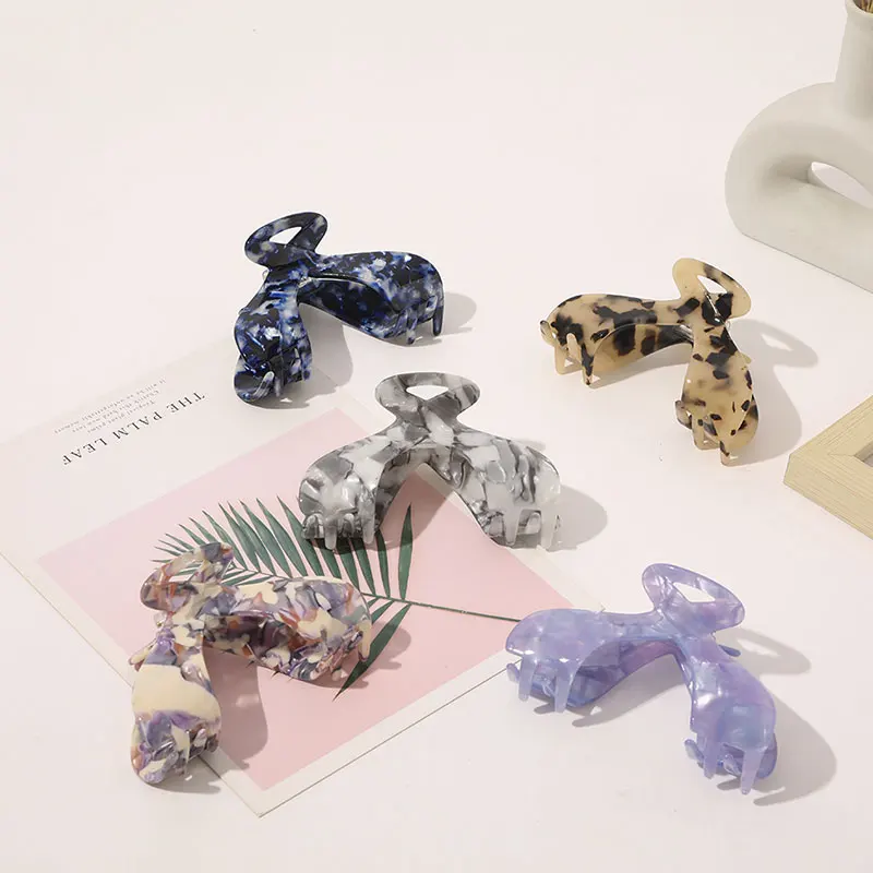 

Acetic Acid Hair Claws Crab 9cm Acrylic Large Hairpin Tortoiseshell Geometric Hair Clips For Women Creative Hair Accessories