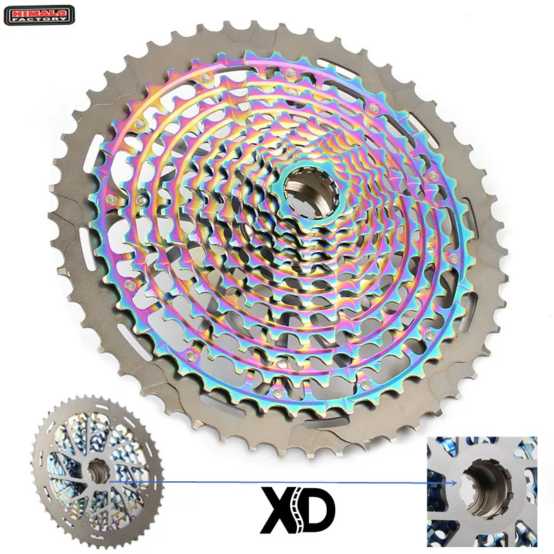 HIMALO MTB 11 скоростей 9-50T и 12 Скоростей 9-50T Сверхлегкий XD велосипедный кассета Радуга полный стальной горный велосипедный маховик звездочка