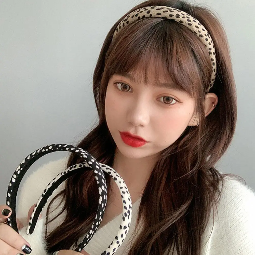 

Cute Turbans Headband Leopard Print Top Knot Leopard print intestine For Girls Hair Women large Band Band band Head hair D9Q9