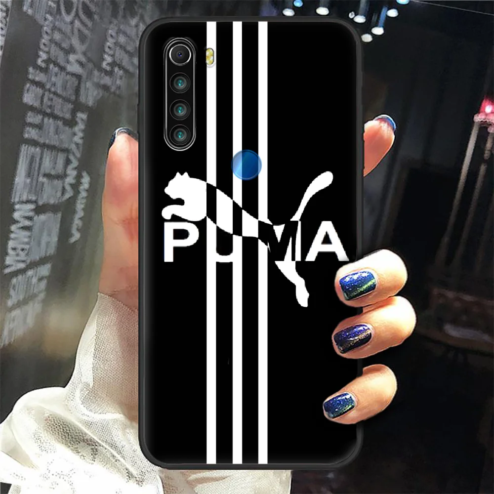 

Puma Sports Brand Phone Case Cover Hull For XIAOMI Redmi 7a 8a S2 K20 NOTE 5 5a 6 7 8 8t 9 9s Pro Max black Coque 3D Cover