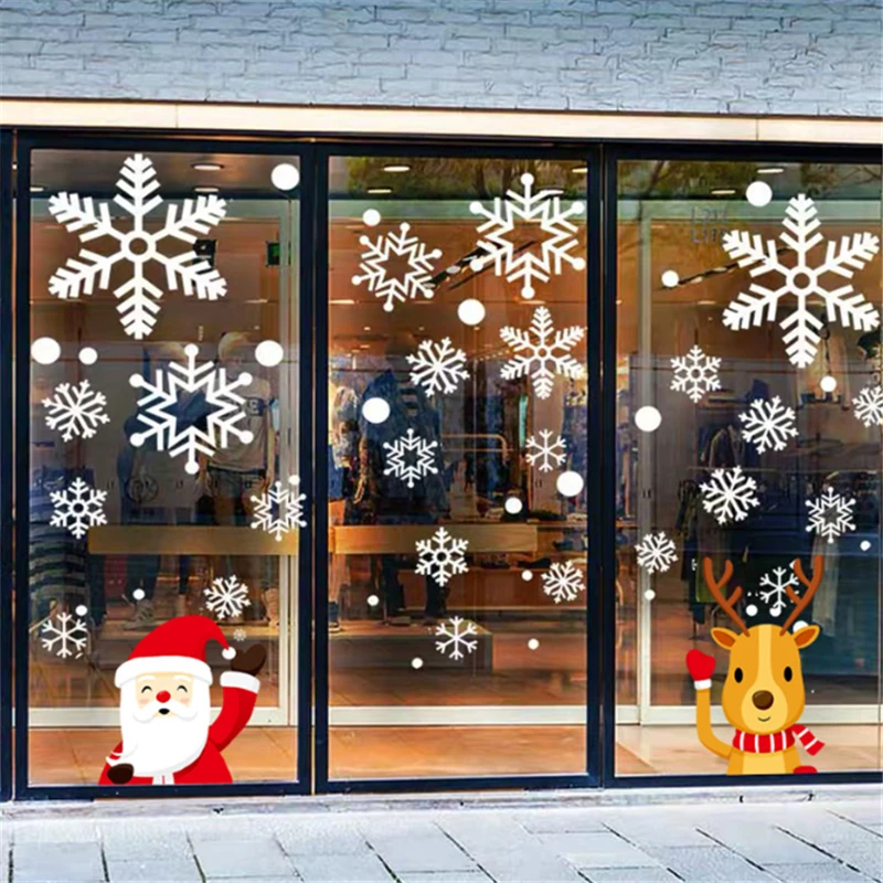 

Christmas Hot Sale 2020 New Background Wall Stickers Christmas Window Stickers Decoration self-adhesive Wall Stickers