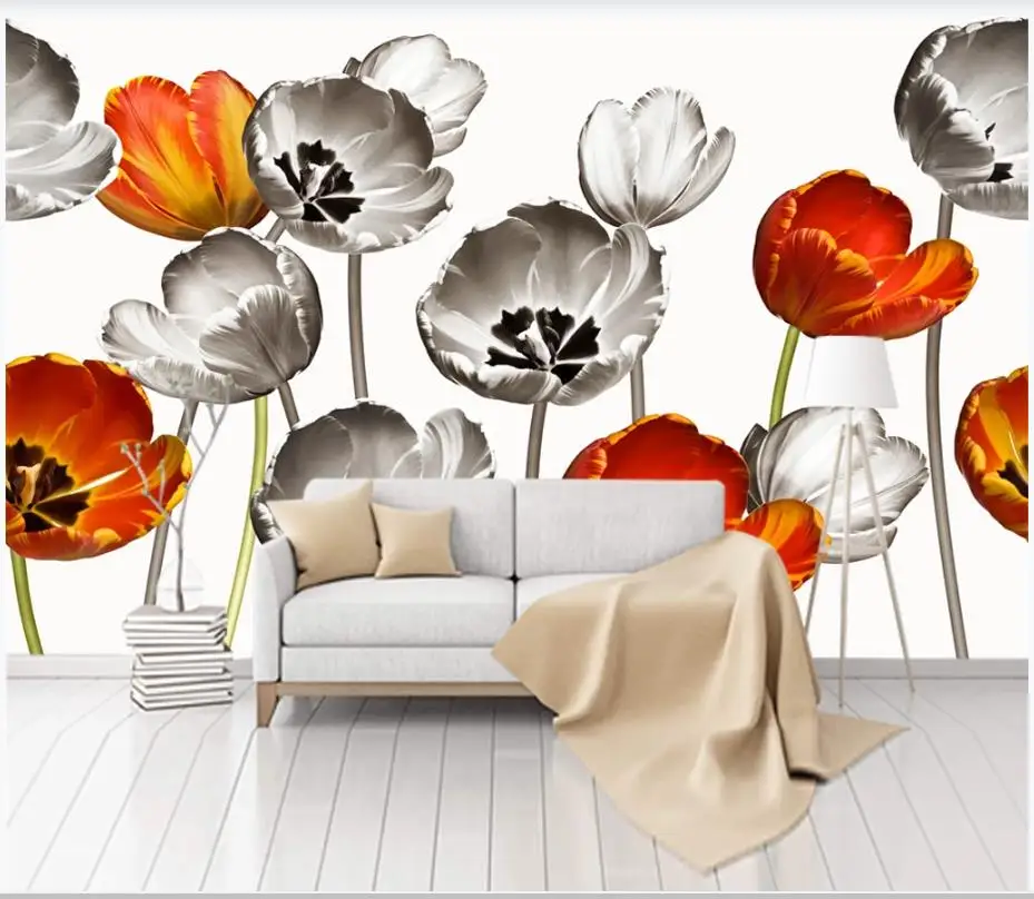 

Пользовательские фото обои 3d Настенные обои Современная гостиная цветок настенный фон для украшения стены живопись