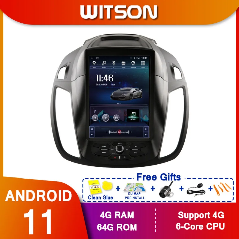 WITSON Android 11 вертикальный экран Автомобильный мультимедийный tesla GPS-навигатор радио