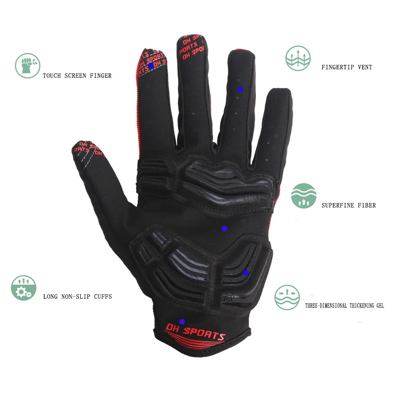 Велосипедные перчатки полный палец спортивные противоударные MTB велосипедные с