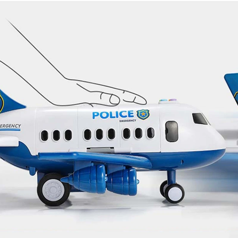 

18pcs Children Inertia Plane Model Toy Transport Aircraft with 6pcs Alloy Casing Vehicles and 11pcs Road Sign Kids Birthday Gift