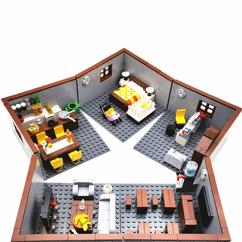 city house building blocks toys for children boy girl diy gifts moc bricks bedroom living room furniture model juguetes bloques free global shipping