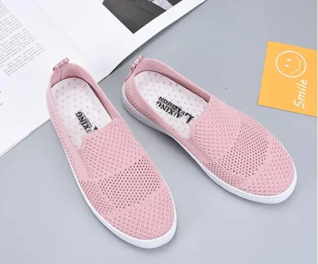 2020 Новая летняя дышащая майка с длинным рукавом женская обувь на плоской подошве