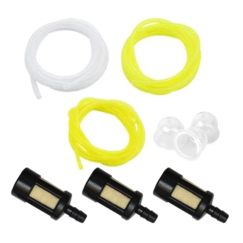 

9pcs/set Universal Fuel Line Hose Pipe Filter Primer Bulbs Mower Fitting 1.5m