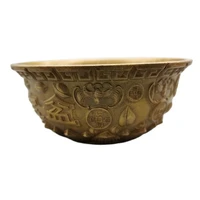 chinas old copper brass embossed bowl