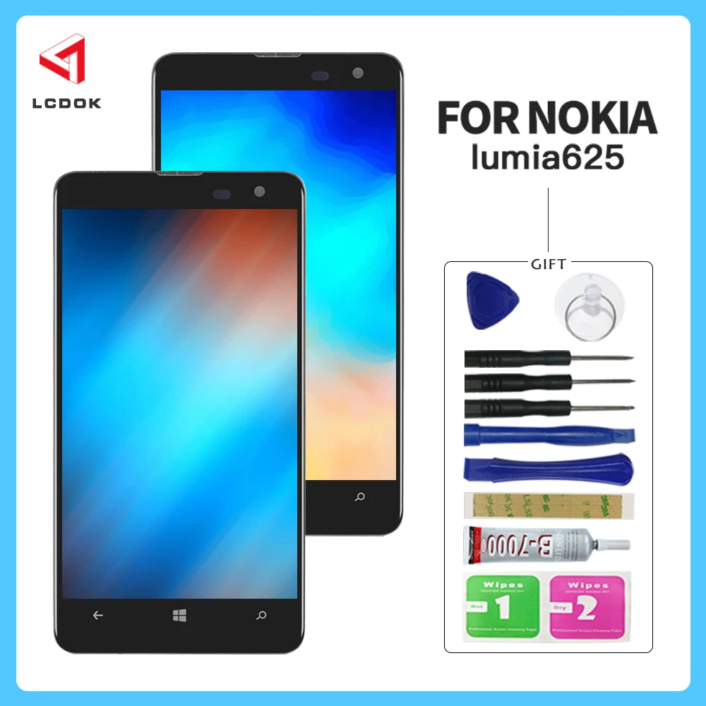 Протестированный экран для Nokia Lumia 625 RM-941 RM-943 ЖК-дисплей кодирующий преобразователь сенсорного экрана в сборе панель запасные части