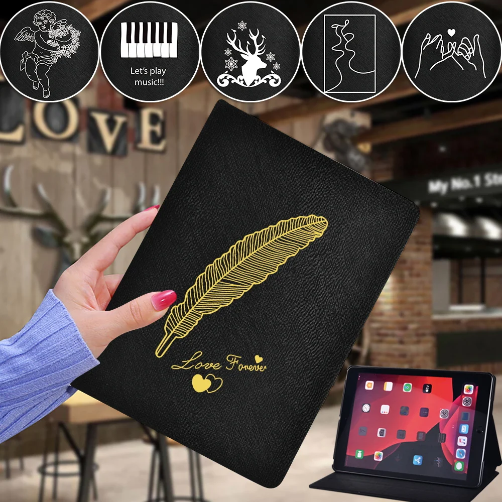 

2021 Case for Apple IPad 9th Generation 10.2" Case Portable Pu Leather with Stand Tablet Cover for IPad 9th 10.2 + Free Stylus