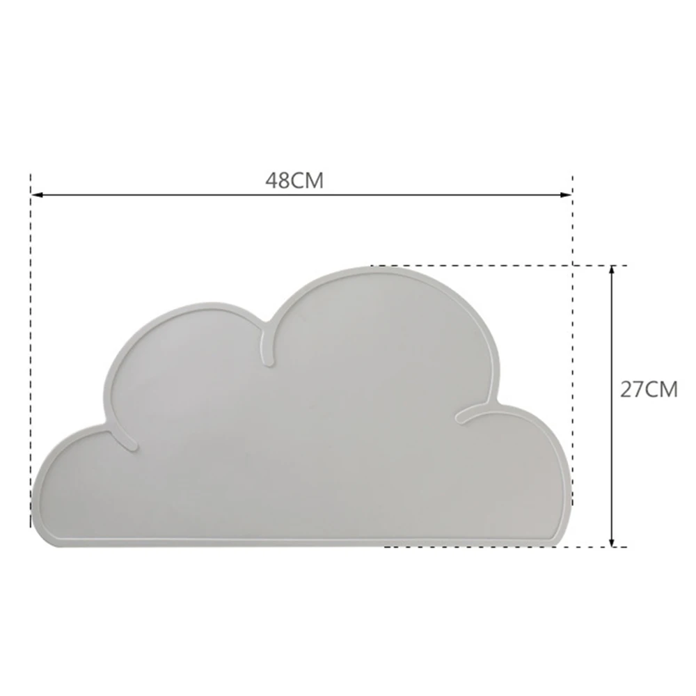 

1pcs Lovely Cloud Shape Plate Mat Placemat for Kids Food Grade Silicone Table Pad Waterproof Heat Insulation Kitchen Utensils