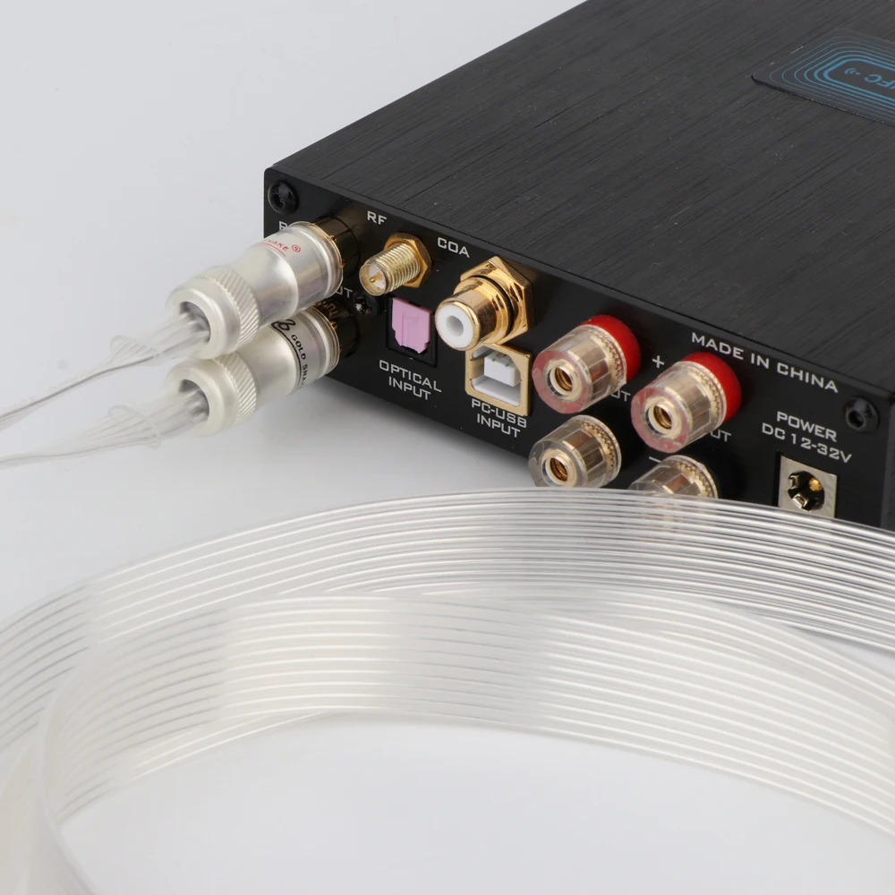 Hi-Fi посеребренный кабель синий белый Heven king snake позолоченный Соединительный RCA |