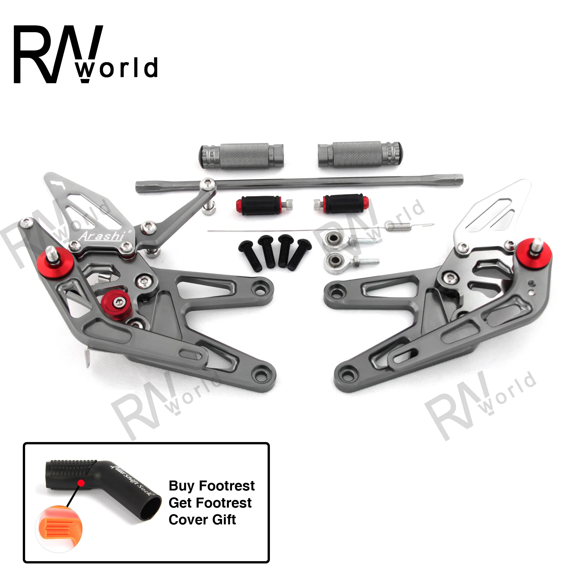 Задняя подставка для ног мотоциклов YAMAHA YZF R6 2003-2005 CNC Регулируемые задние наборы