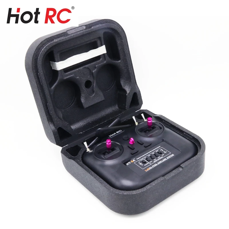 

HOT RC HT-6A 2.4G 6CH RC Transmitter FHSS & 6CH Receiver with Box for FPV Rc Drone/Airplane/Car/Boat
