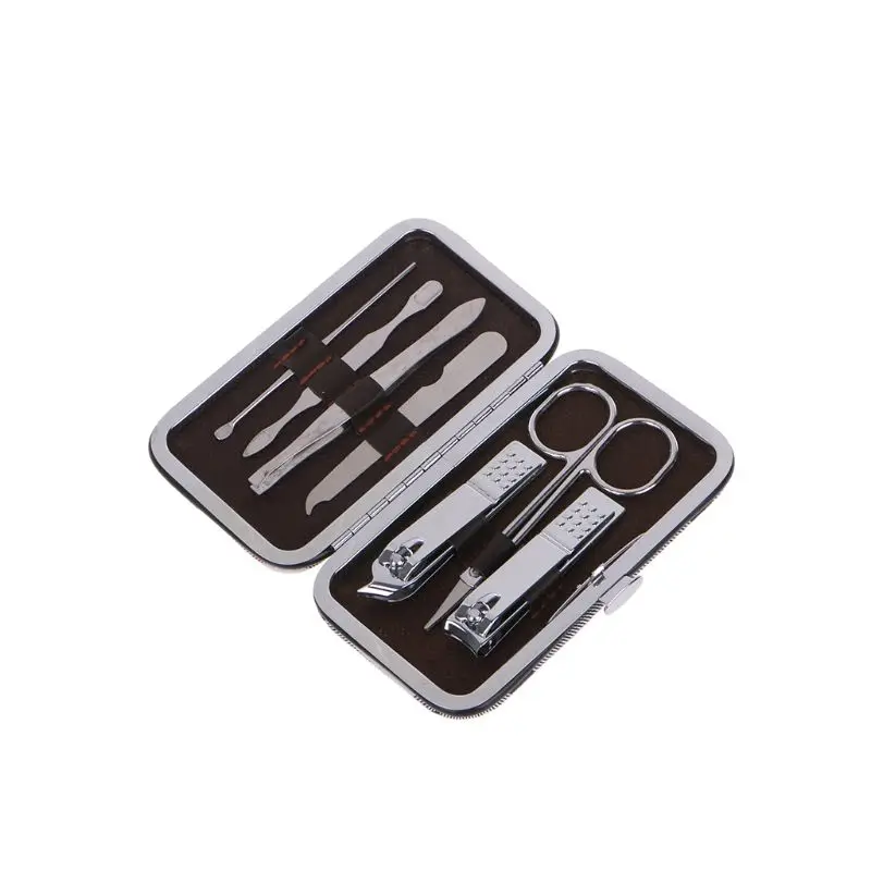 7 шт. Для мужчин женщин Нержавеющая сталь маникюра и педикюра фрезер машинки для