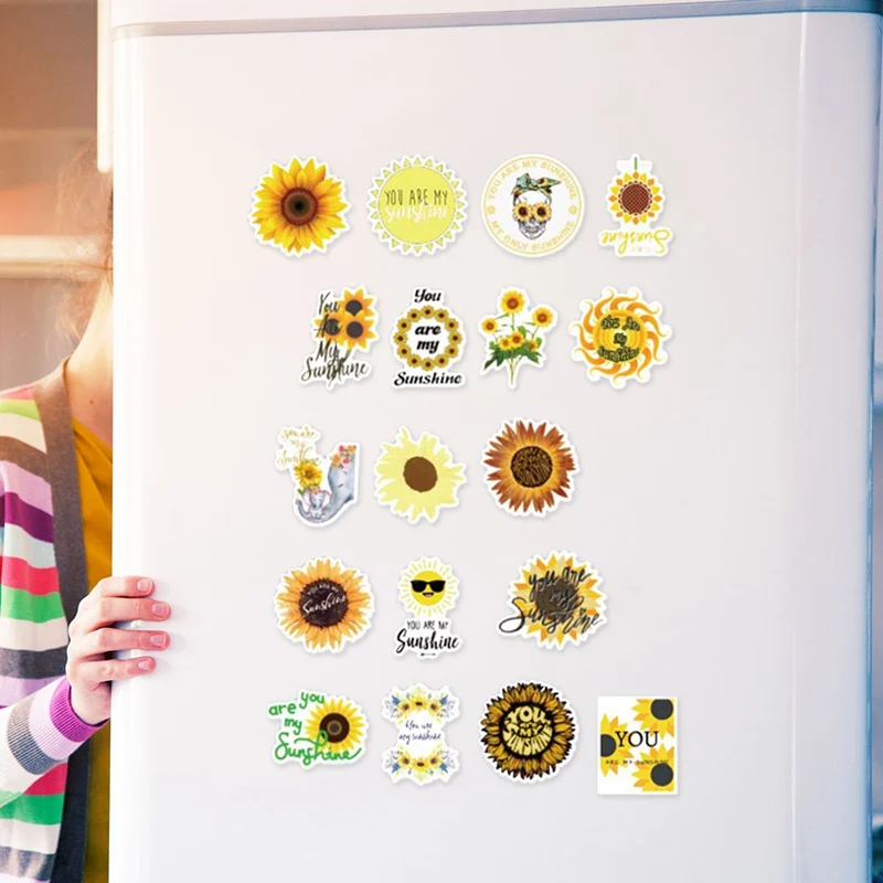 

50Pcs/set Sunflower Flower Floral DIY Decor Scrapbook Journal Stationery Stickers Office School Supplies Diary Planner
