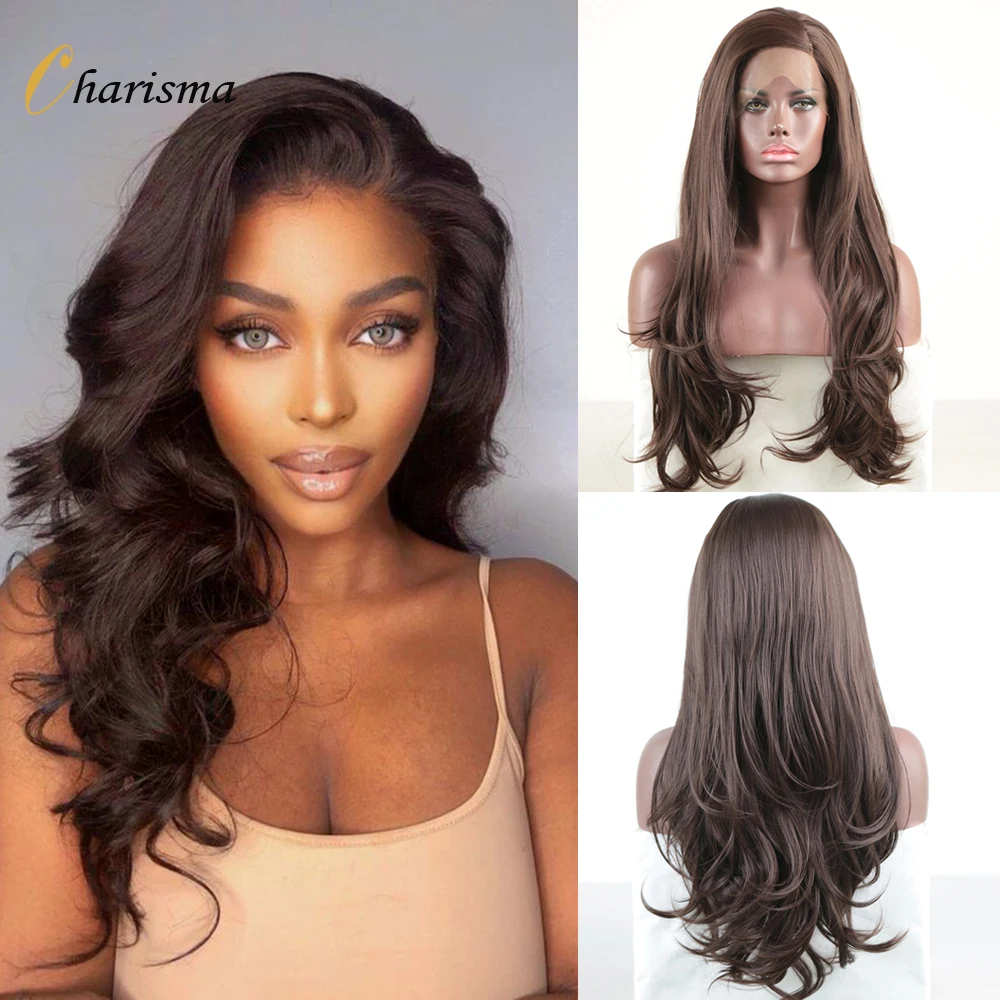 Парик Харизма из синтетического кружева для женщин длинные волнистые парики