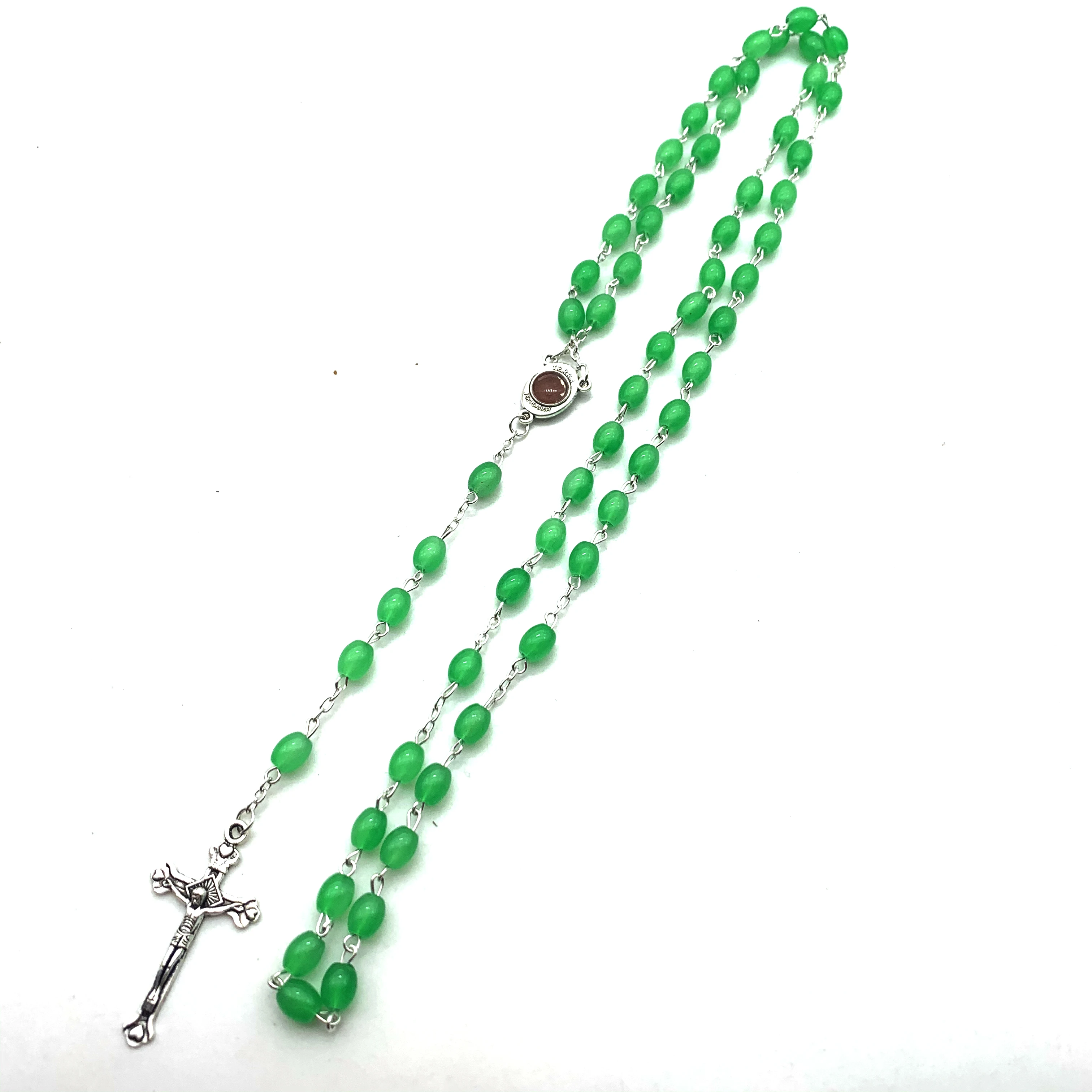 

86 Jade Six-Color Necklace Virgin Mary Earth Pendant Religious Jewelry Necklace
