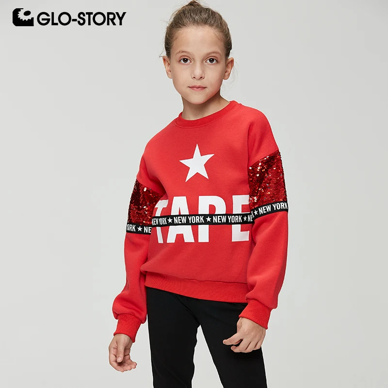 GLO STORY одежда для девочки подростка 2019 с пайетками в стиле панк модная уличная