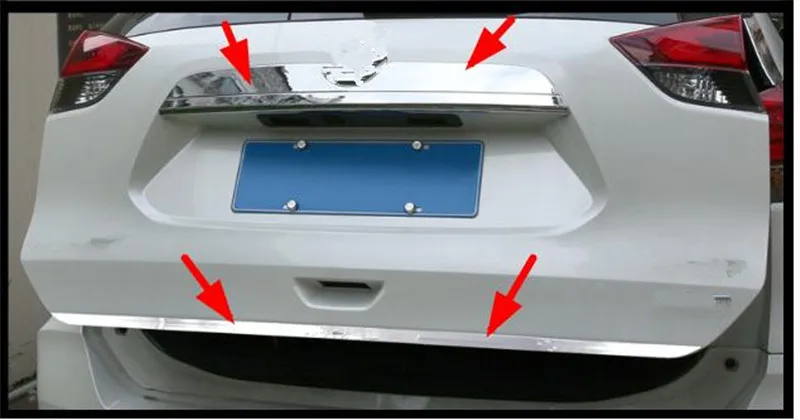 

Fit For Nissan X-Trail Xtrail T32 Rogue 2014 2015- 2017 Stainless Steel Rear Trunk Tailgate Tail Gate Trim Cover Molding Garnish