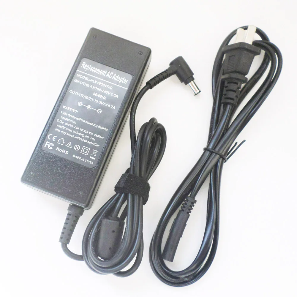 

New Battery Charger Power Supply Cord For Sony Vaio VGN-AX VGN-A VGN-C VGP-AC19V41 VGN-CR21S/W 90W Laptop 19.5V 4.7A AC Adapter