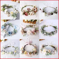 cc wreath women hair accessories wedding flower hairbands engagement jewelry bridal crown 100 handmade garland leaf party 58377