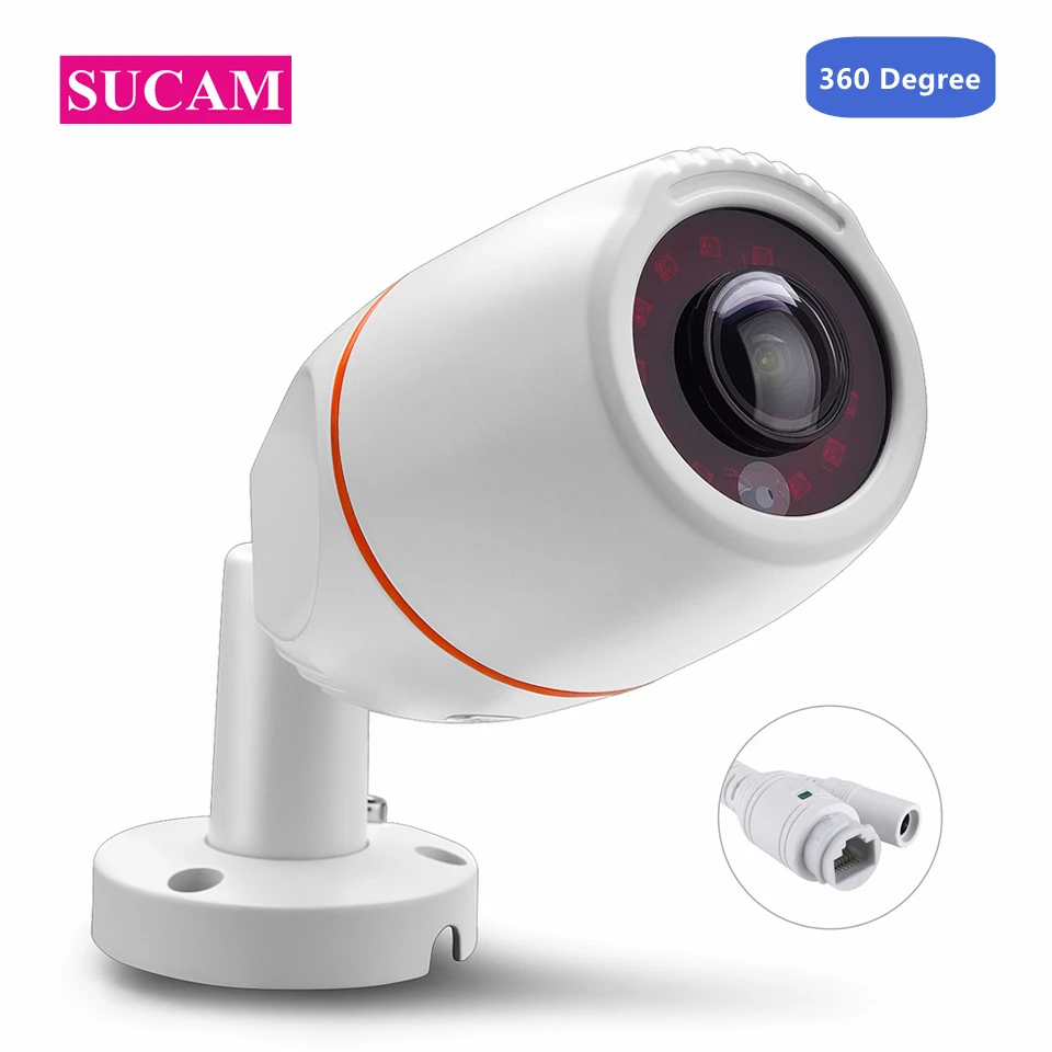 

Waterproof Fisheye 5MP IP Video Security Camera Motion Detection Outdoor Wired Surveillance Network ONVIF POE Cameras 20M IR