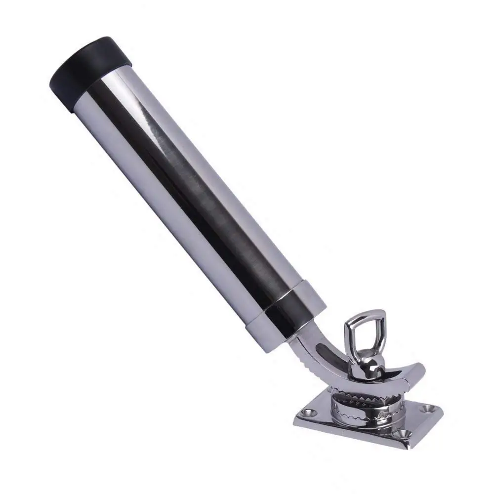 

360 Angled Rod Holder Deck Mount Adjustable Removble Stainless Steel 316 Fishing Rod Holders