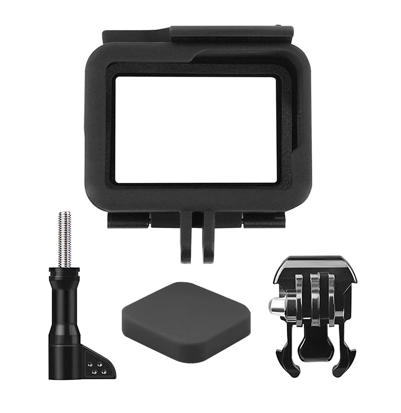 Для Go Pro аксессуар защитная рамка чехол Корпус клетка ж/крышка объектива Крышка для GoPro Hero 5 6 7 черная Экшн-камера