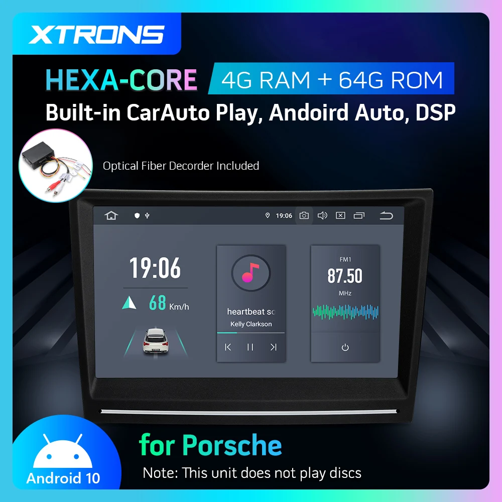 Автомобильный стереоплеер XTRONS 8 дюймов Android 10 0 PX6 GPS для Porsche 911 997 Cayman 987 Boxster DSP Carplay