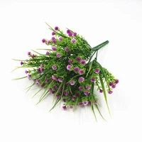 green plastic grass plant artificial flower babysbreath wedding home christmas decoration party office flower