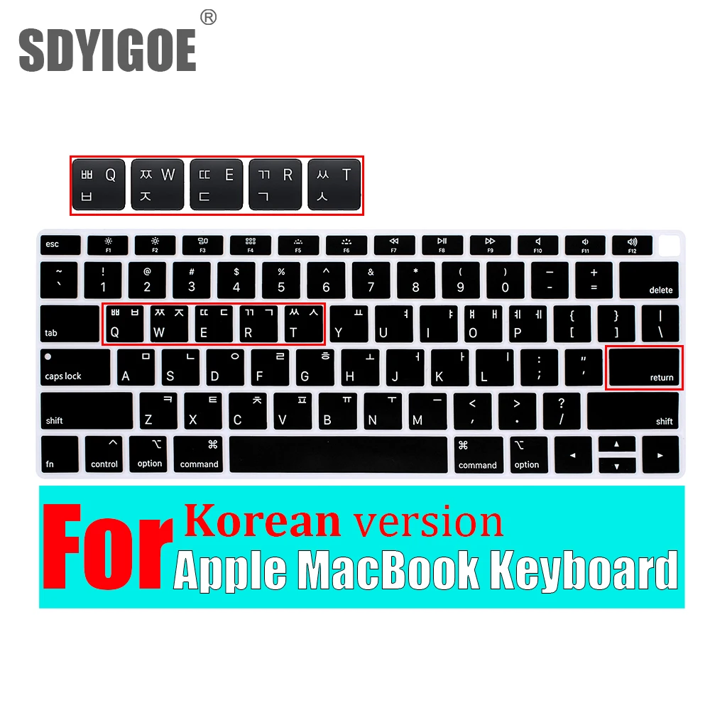 

Korean keyboard Case For Macbook Pro13 Keyboard cover Laptop Keyboard accessories For MacBook Air13 M1 A2179 A2337 A2338 A2159