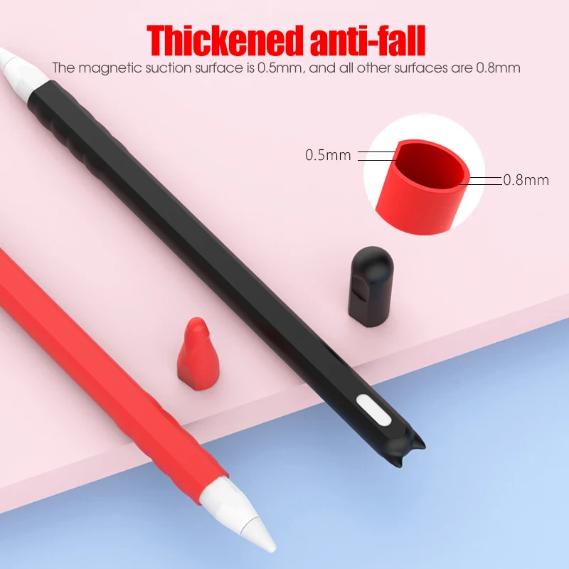 Чехлы для Apple Pencil 2-й силикагелевый чехол с милым рисунком кошки планшета iPad