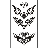 3pcslot temporary tattoo sticker new design animal abstract figure body art waist arm tattoo for men and female