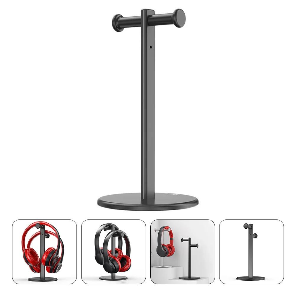 

Headset Bracket Aluminum Alloy 2-hook Headset Holder Stand for Home Office