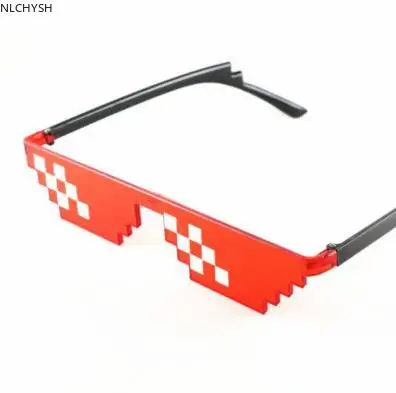 Солнцезащитные очки игрушка-розыгрыш хулиганская жизнь мозаичные полоски