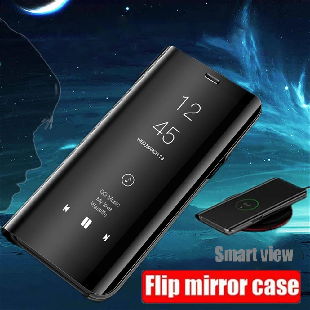 

Luxury Smart Mirror Phone cover For Apple iPhone 12 11 Pro Max 8 7 6 6s Plus XR XS Max X XS SE 2020 support Flip Protective case